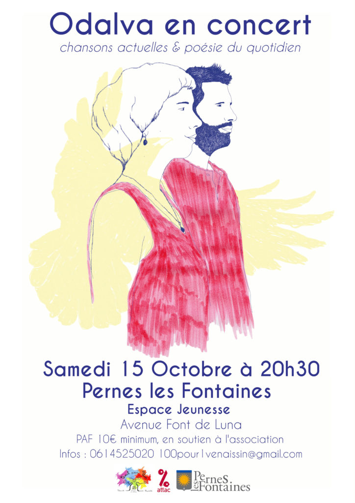 Odalva en concert - recto. Samedi 15 octobre 2022 a 10h30 à Pernes les Fontaines. 